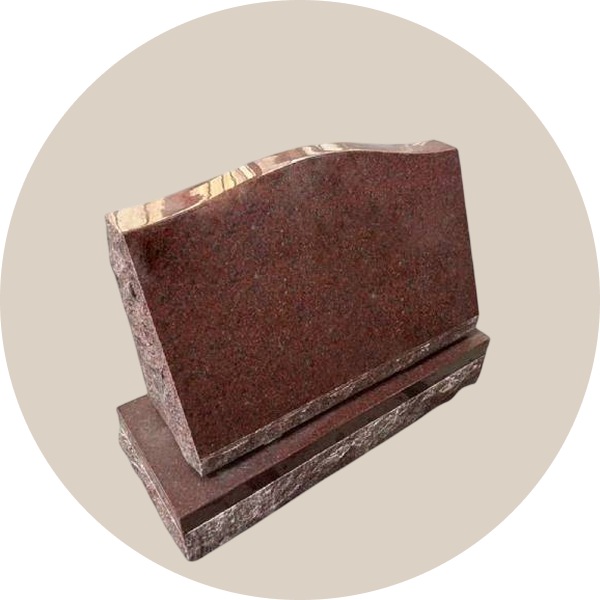 Red Granite Slant Headstone | Stone Discover