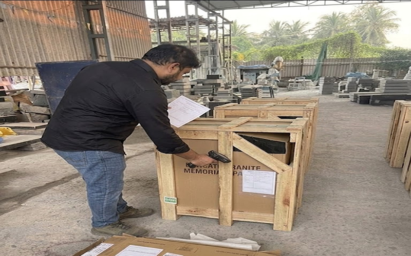 granite headstone factory final quality inspection