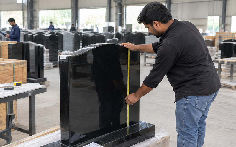 granite headstone factory quality inspection