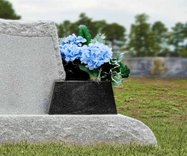 Personalised Black Granite Memorial Vase – Cemetery Grave Pot Or Headstone Plaque, Engraved Stone Keepsake